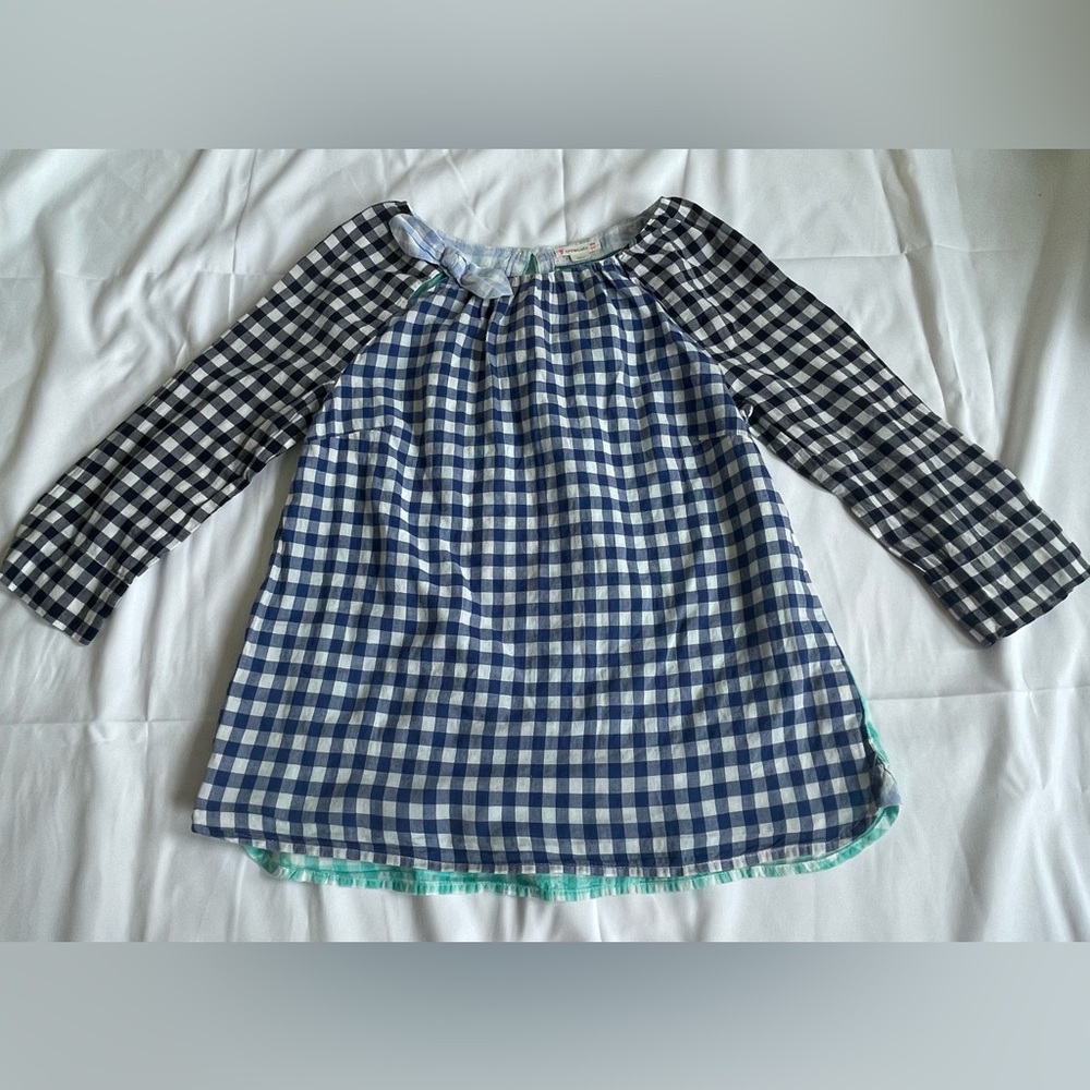 J. Crew Crewcuts Girls' Bow-neck Top in Gingham Mash-up Girls’ Size 12